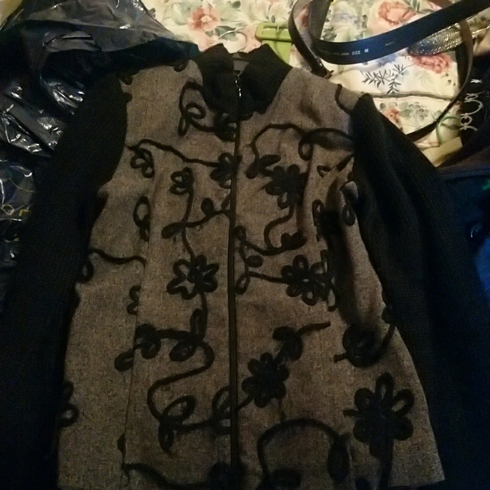 Joseph Ribkoff black embroidery jacket